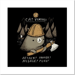 cat vikings Posters and Art